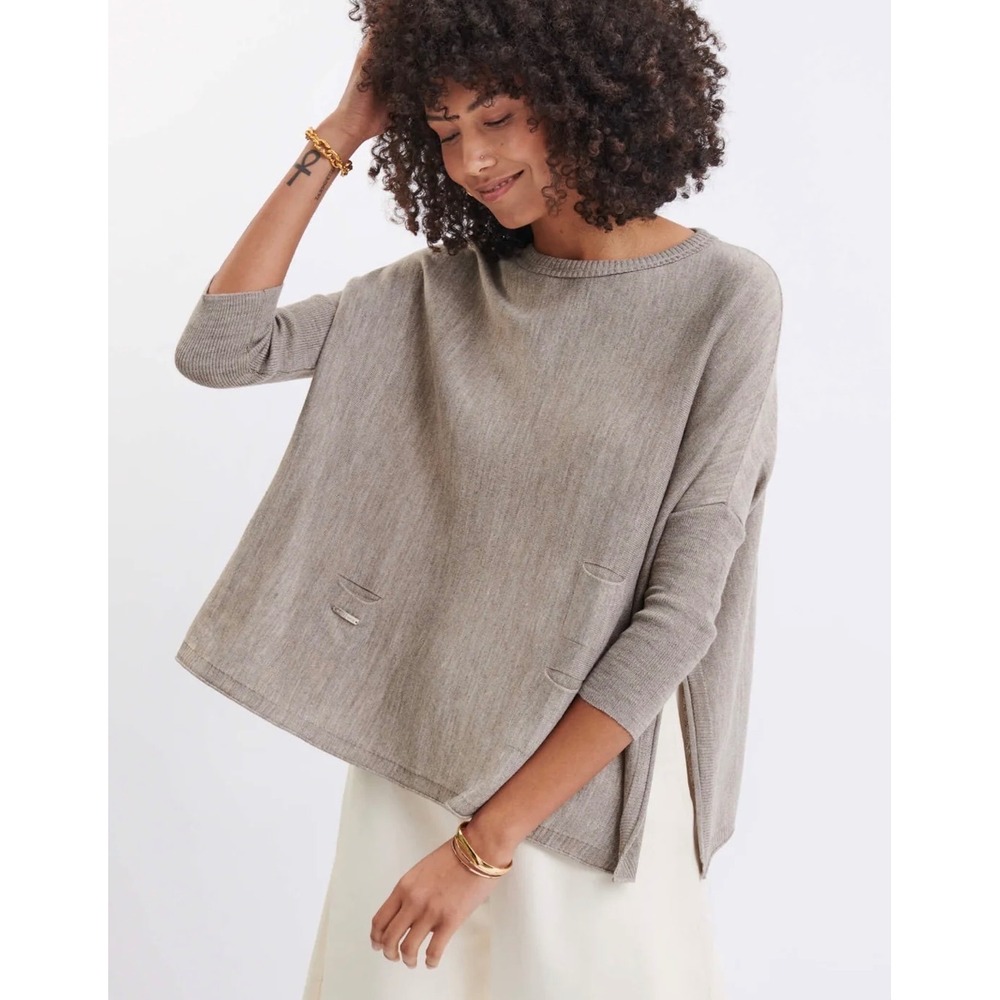 MERSEA Catalina Sweater OS Driftwood Oversized Travel Lightweight Minimalist